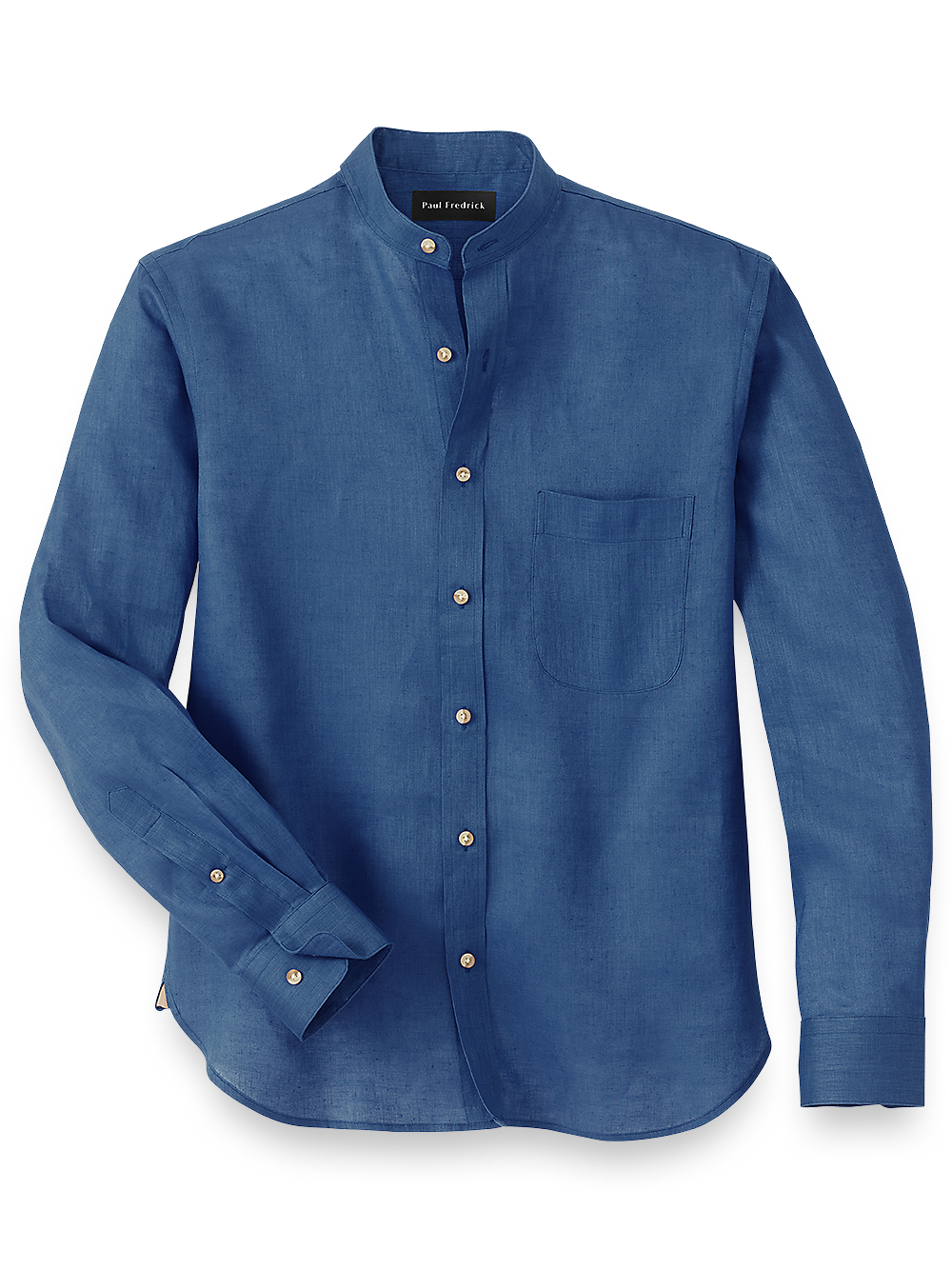 Product Image of Linen Solid Casual Shirt-French Blue