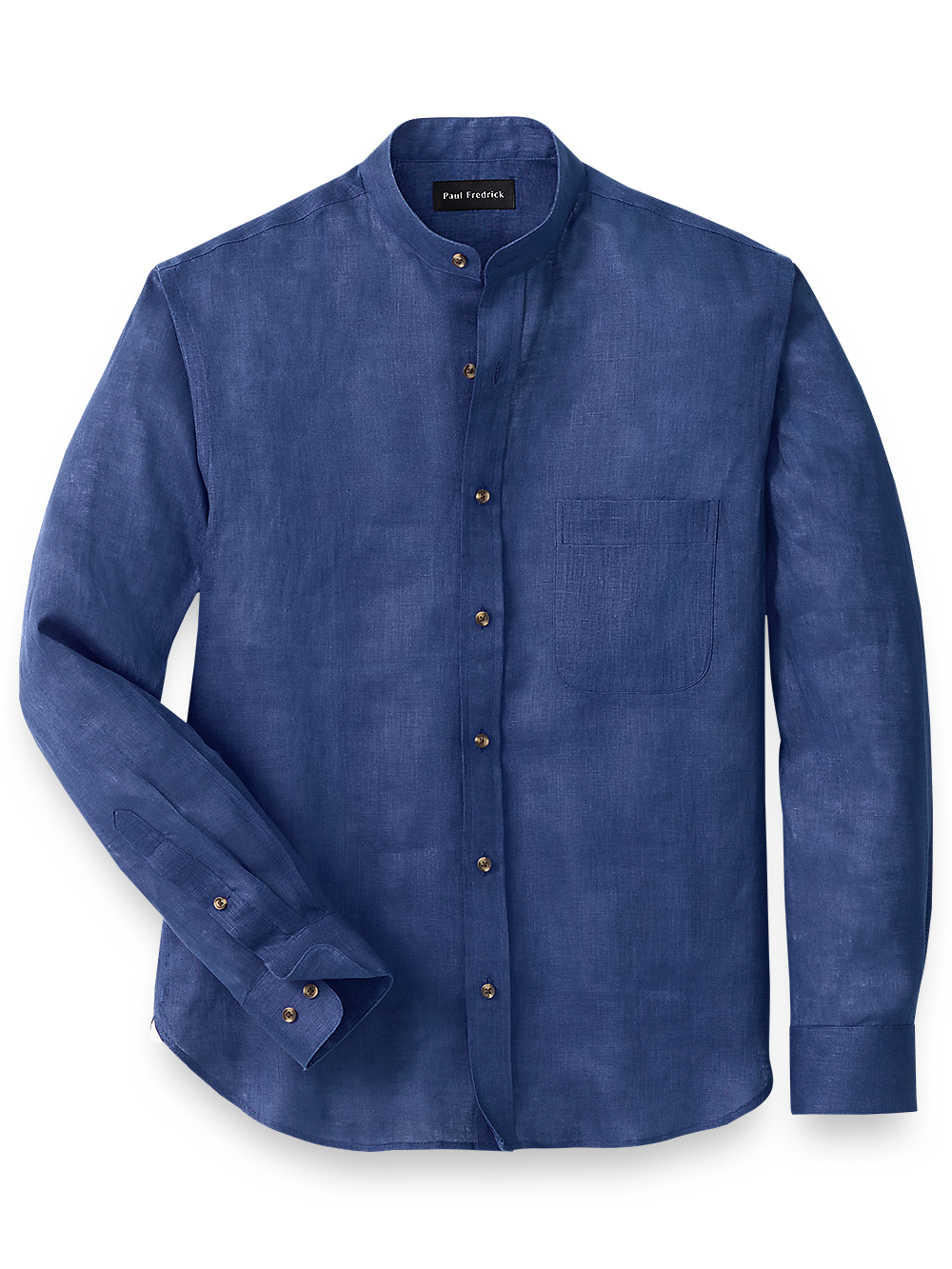 Product Image of Linen Solid Casual Shirt-Navy