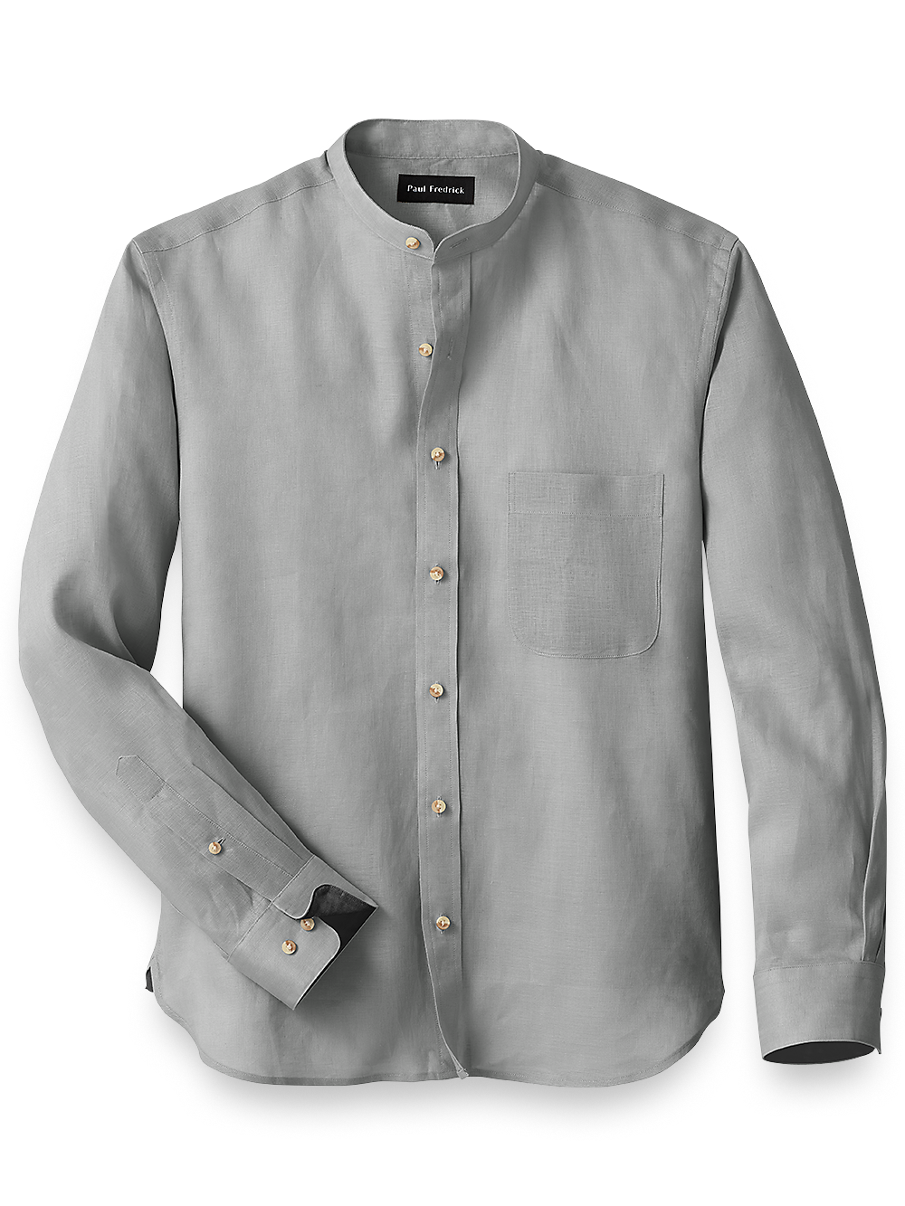 Product Image of Linen Solid Casual Shirt-Silver