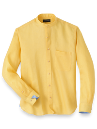 Linen Solid Casual Shirt - Yellow