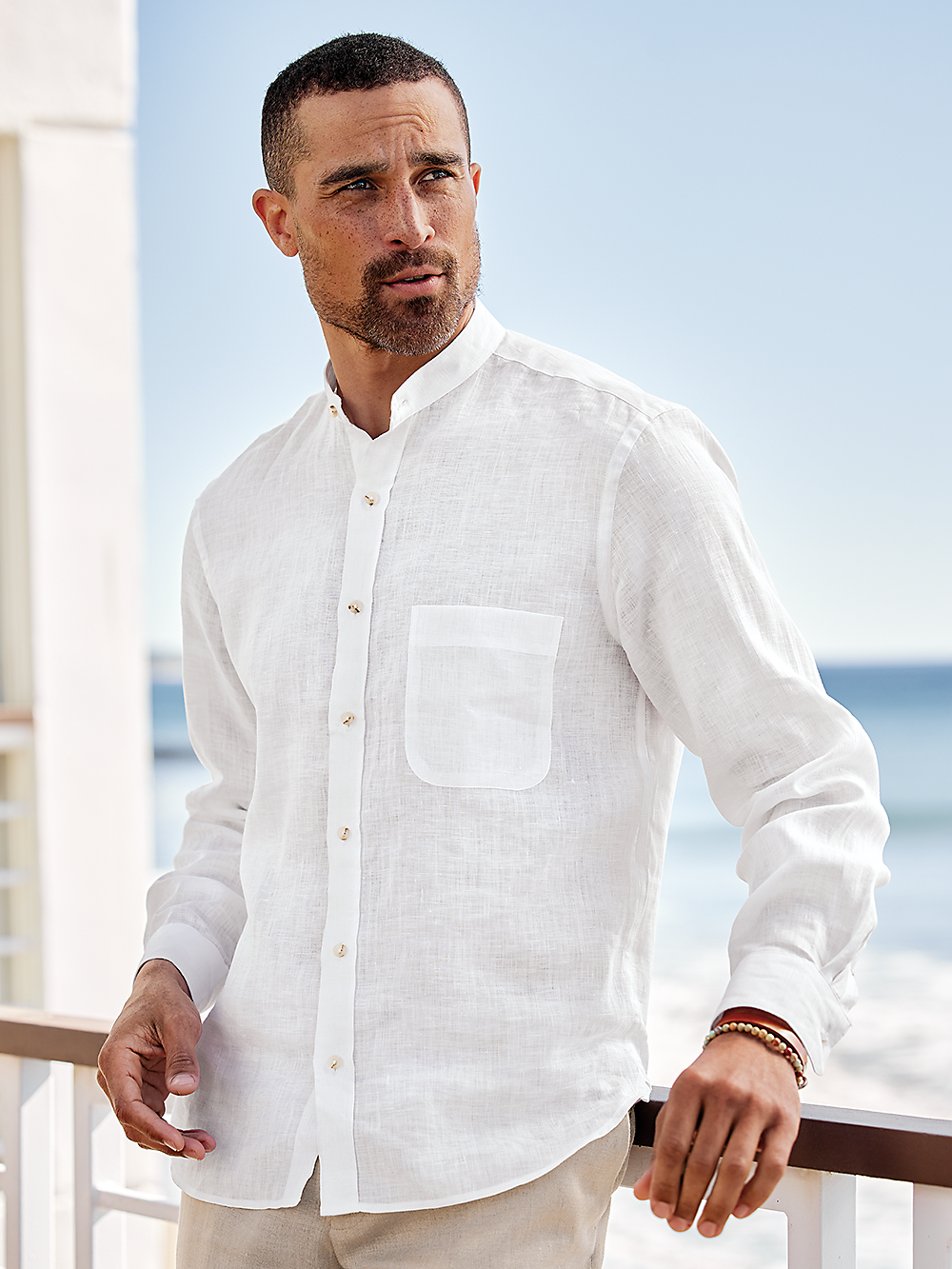 Alternate Image of Linen Solid Casual Shirt-1