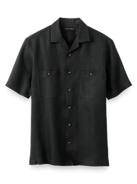 Linen Solid Casual Shirt - Black