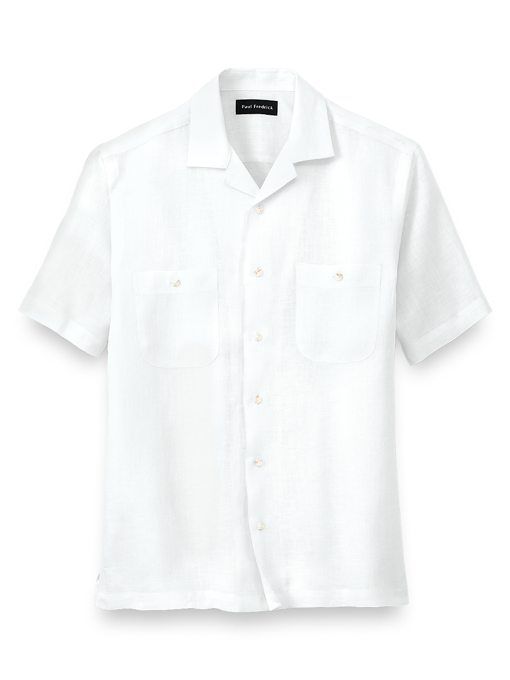 Product Image of Linen Solid Casual Shirt-White