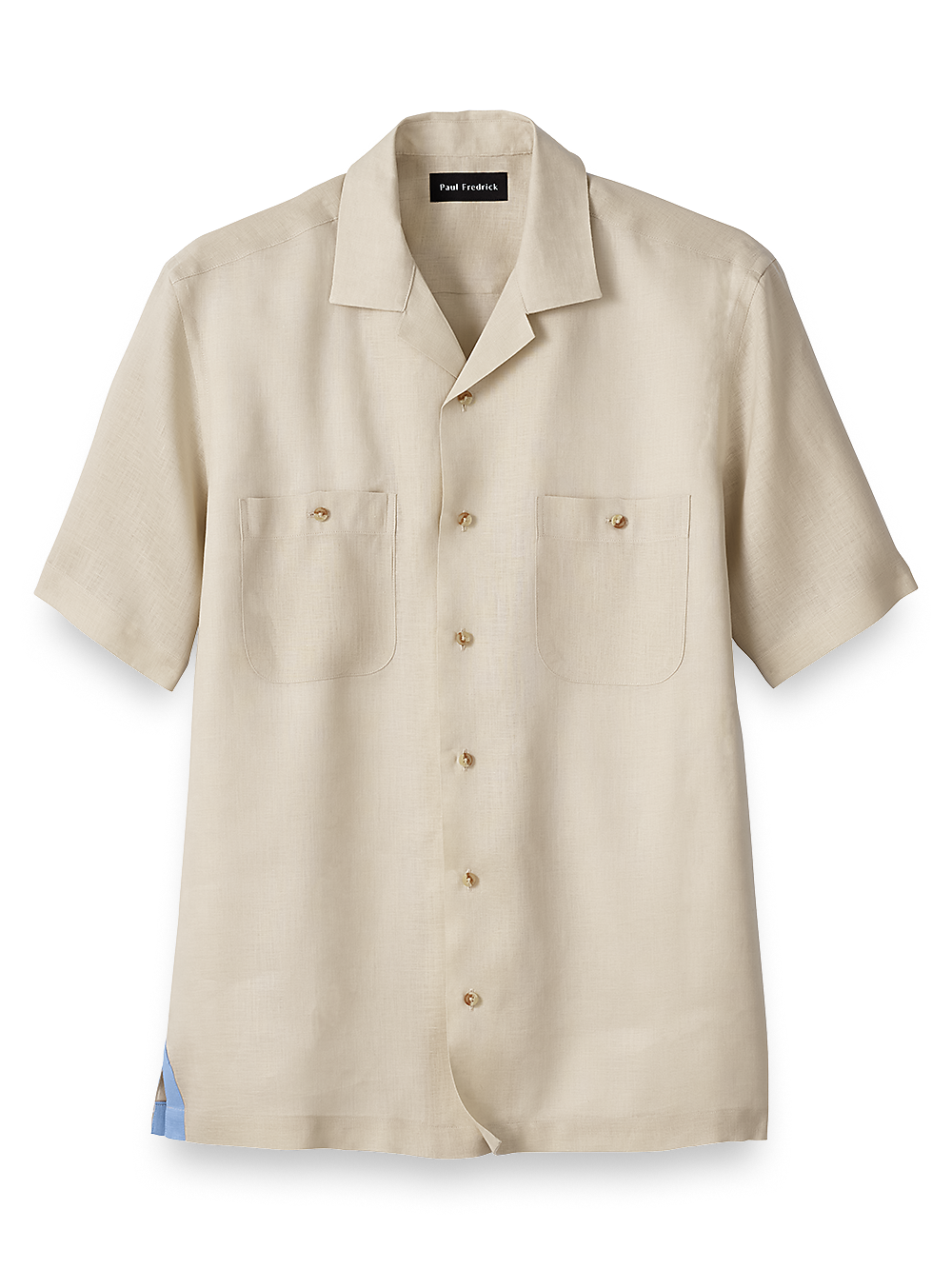 Product Image of Linen Solid Casual Shirt-Light Tan