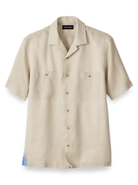 Linen Solid Casual Shirt - Light Tan