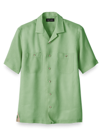 Linen Solid Casual Shirt - Green