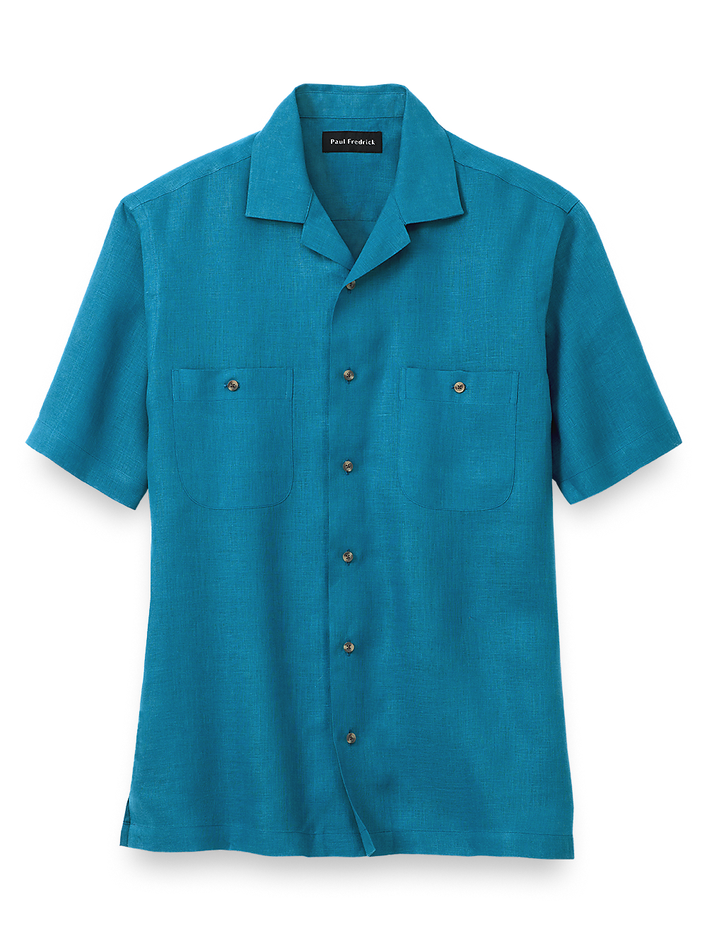 Product Image of Linen Solid Casual Shirt-Teal