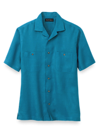 Linen Solid Casual Shirt - Teal