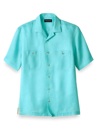 Linen Solid Casual Shirt - Seafoam