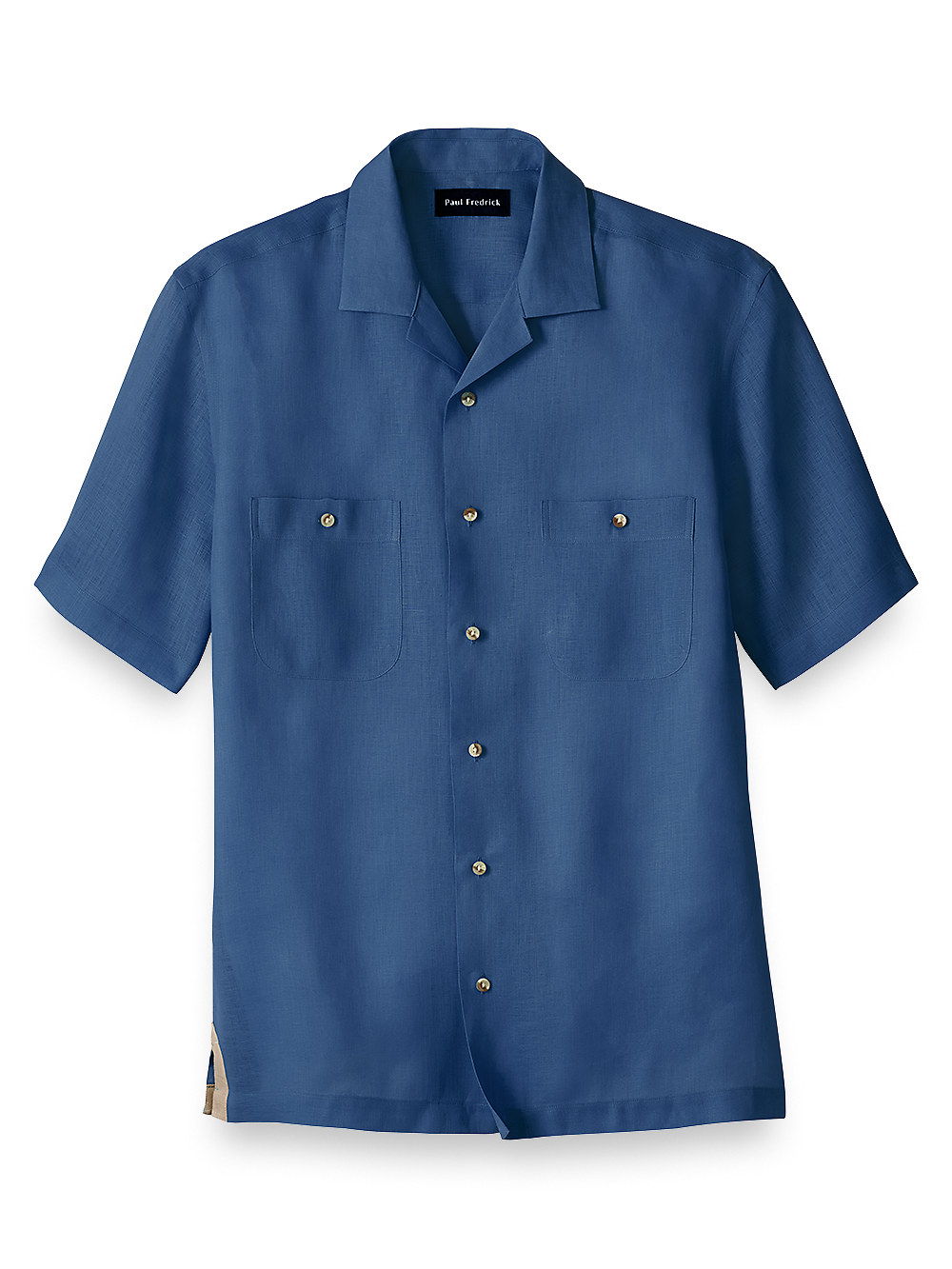 Product Image of Linen Solid Casual Shirt-French Blue