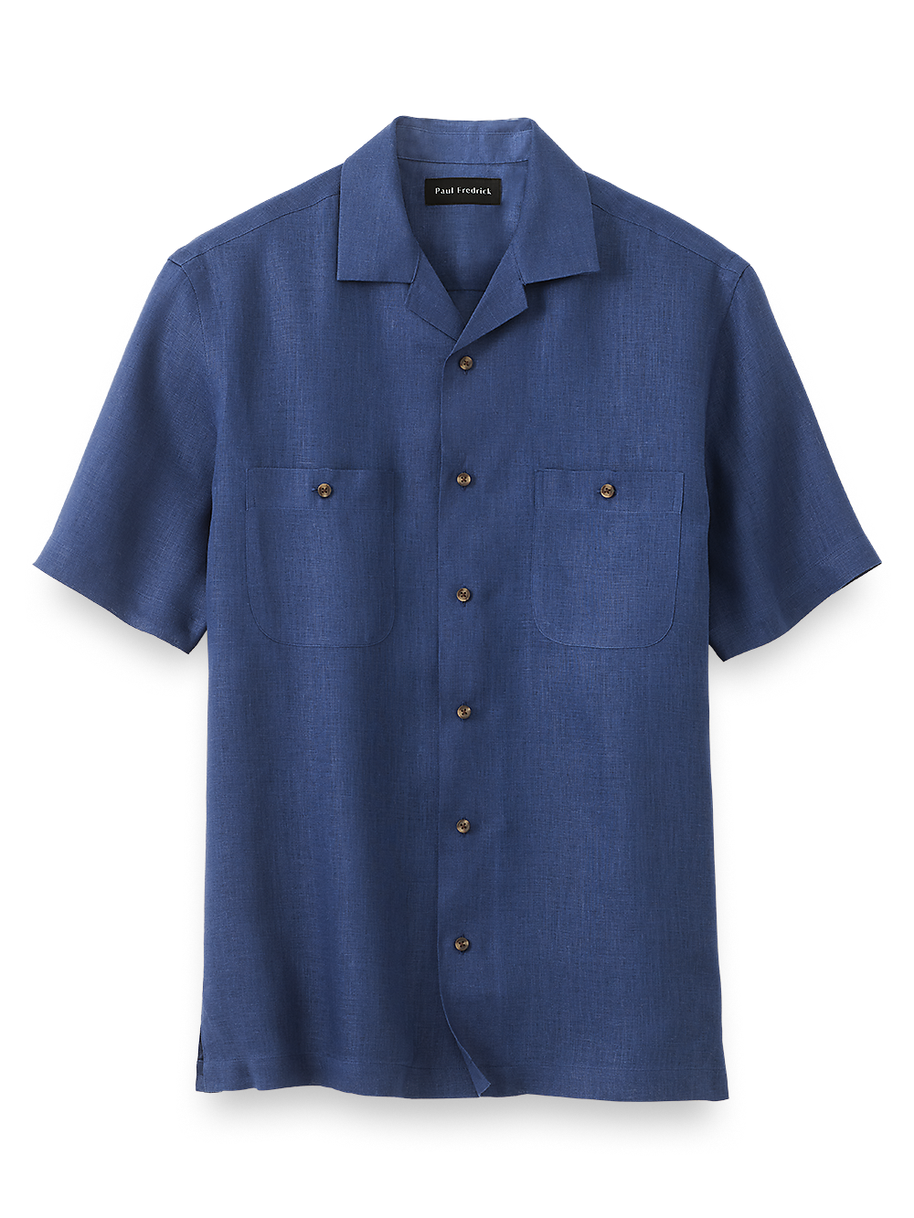 Product Image of Linen Solid Casual Shirt-Navy