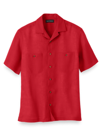 Linen Solid Casual Shirt - Red