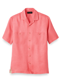 Linen Solid Casual Shirt - Coral