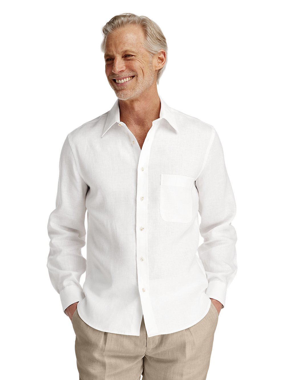 Alternate Image of Linen Solid Casual Shirt-1