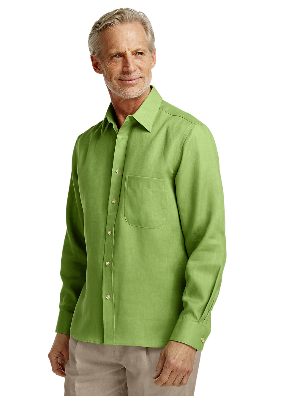 Alternate Image of Linen Solid Casual Shirt-1