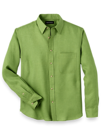 Linen Solid Casual Shirt - Green