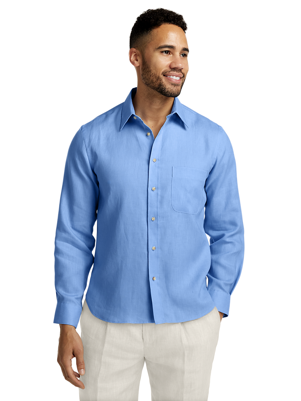 Alternate Image of Linen Solid Casual Shirt-1