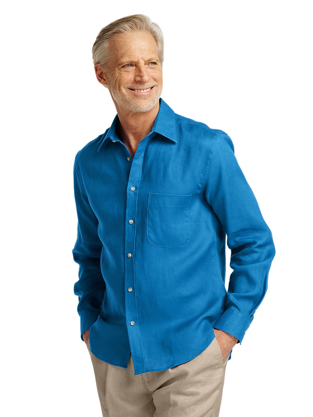 Alternate Image of Linen Solid Casual Shirt-1