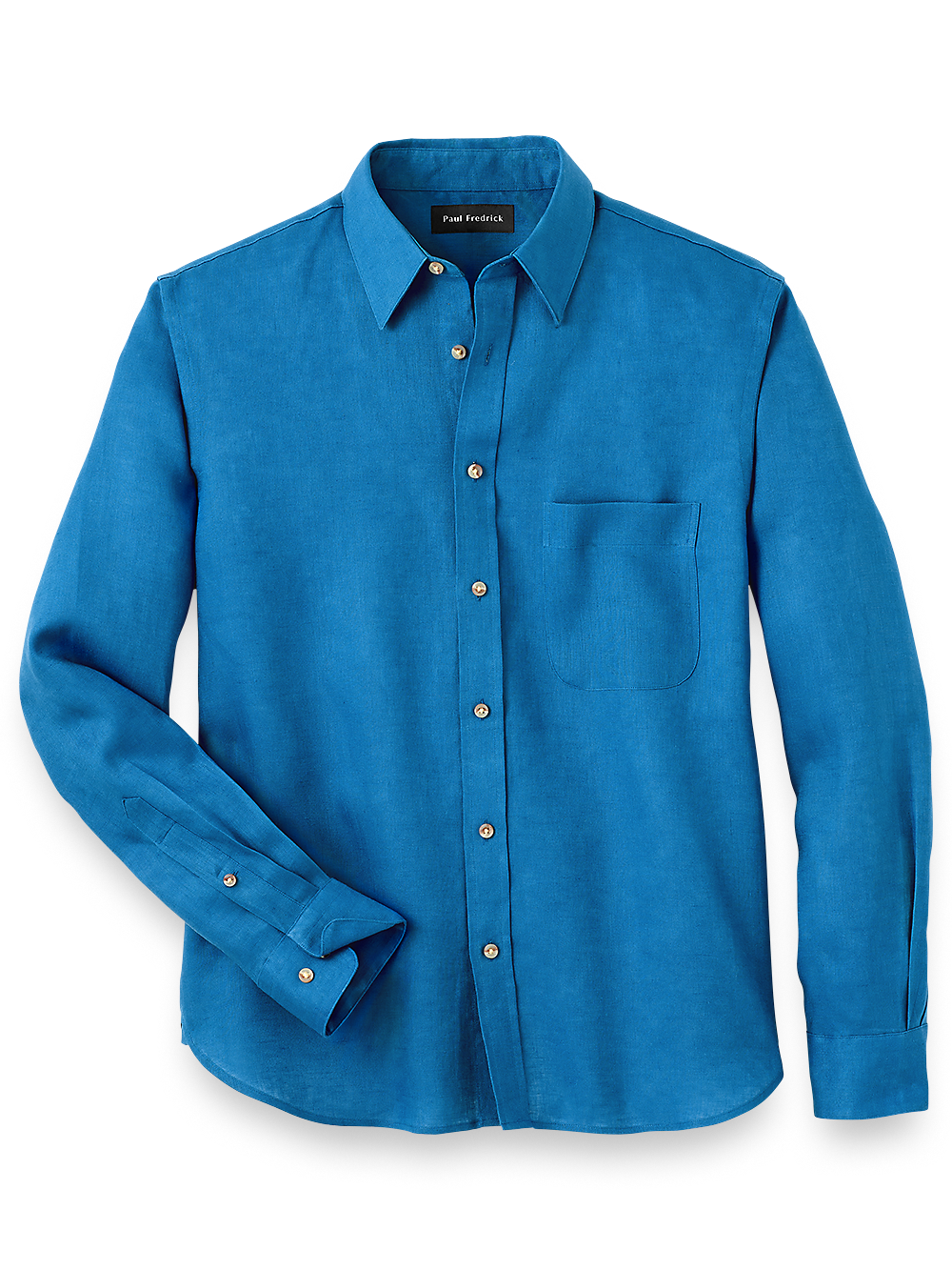 Product Image of Linen Solid Casual Shirt-Dark Blue