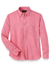 Linen Solid Casual Shirt - Pink