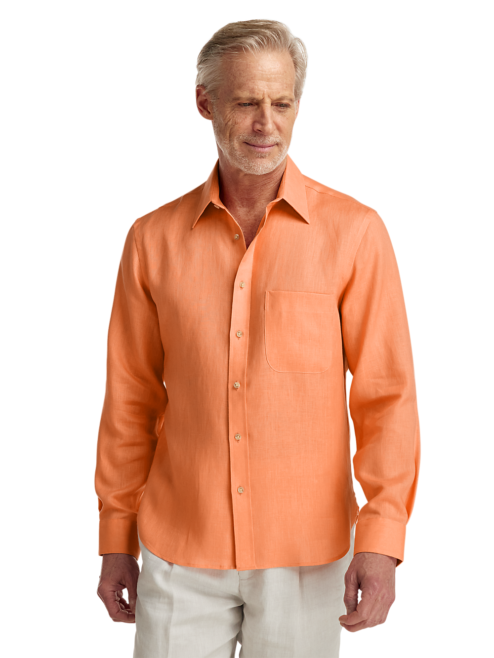 Alternate Image of Linen Solid Casual Shirt-1