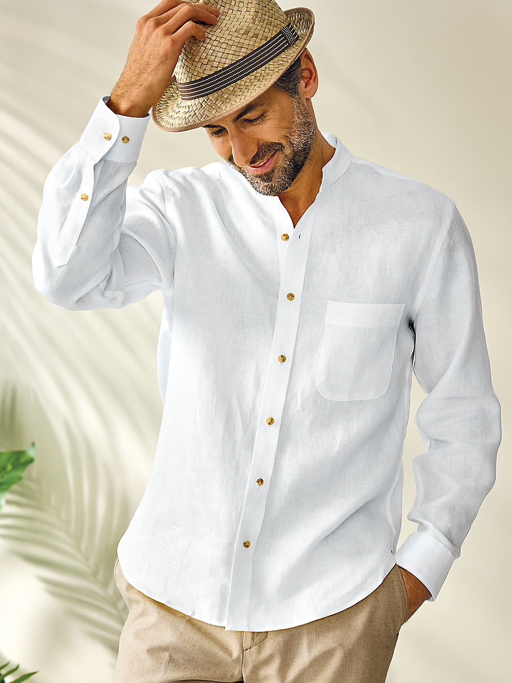 Alternate Image of Linen Solid Casual Shirt-7