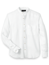 Linen Solid Casual Shirt - White