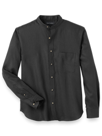 Linen Solid Casual Shirt - Black