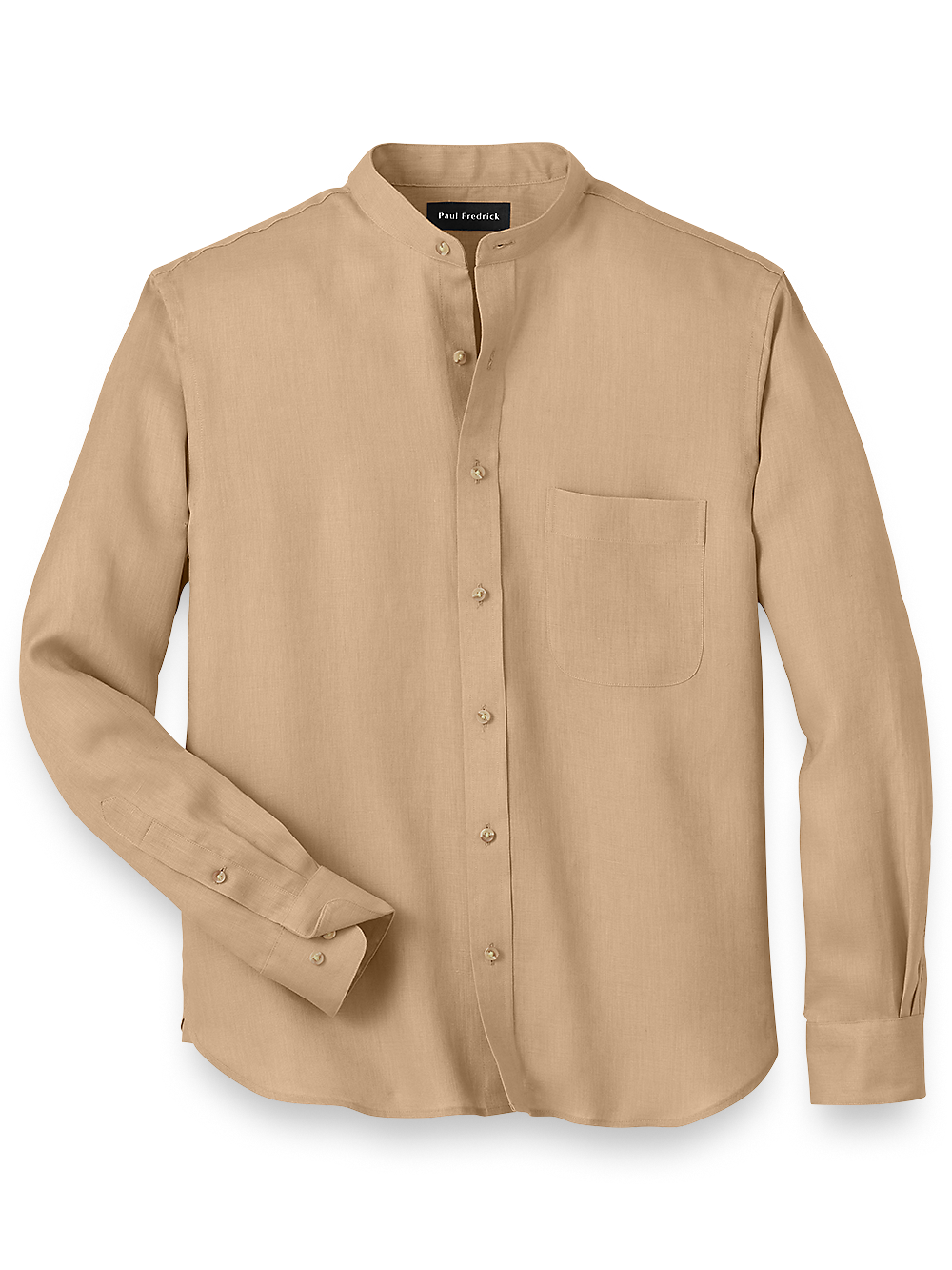 Product Image of Linen Solid Casual Shirt-Tan