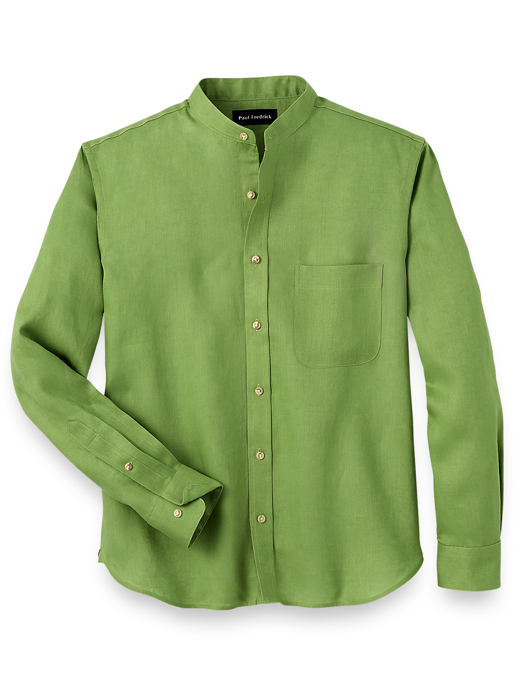 Product Image of Linen Solid Casual Shirt-Green