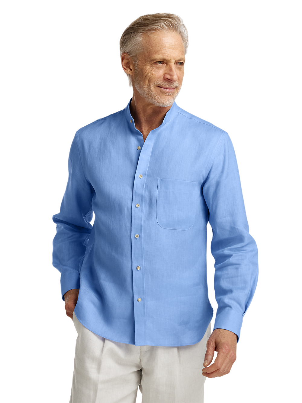 Alternate Image of Linen Solid Casual Shirt-1