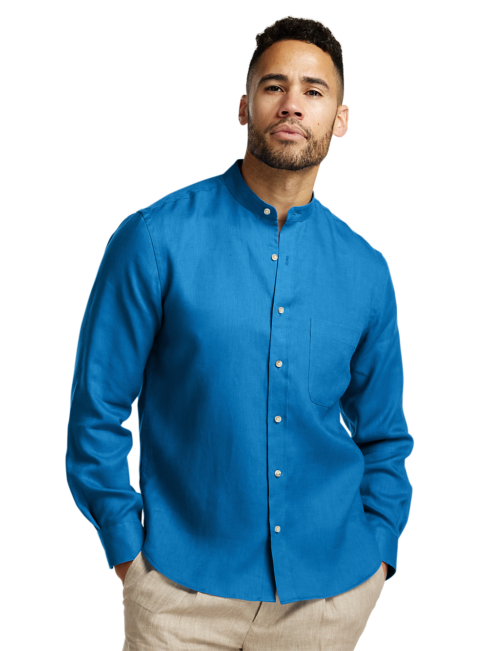 Alternate Image of Linen Solid Casual Shirt-1