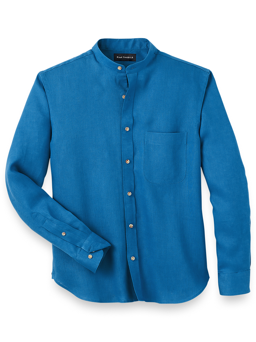 Product Image of Linen Solid Casual Shirt-Dark Blue