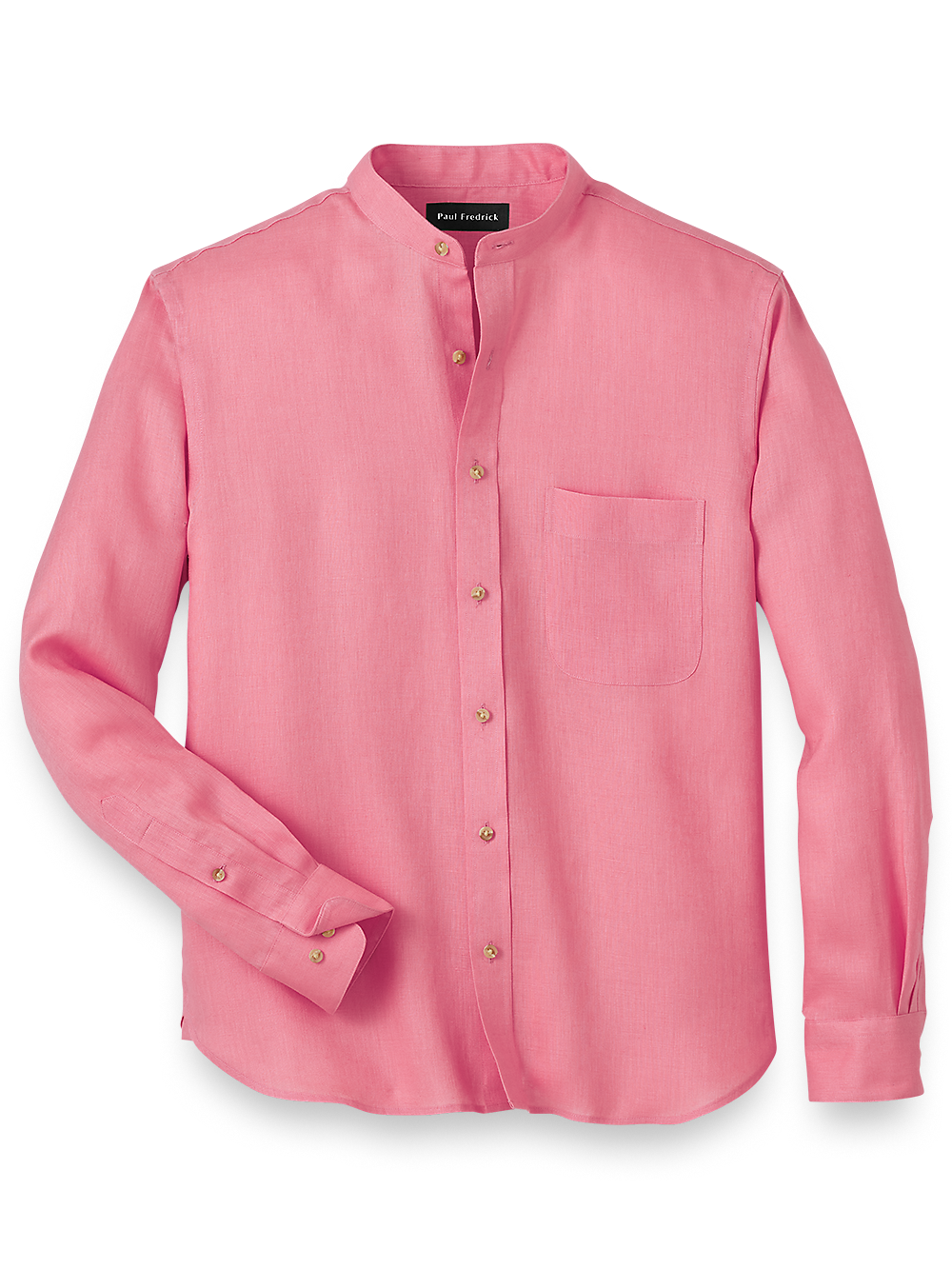 Product Image of Linen Solid Casual Shirt-Pink