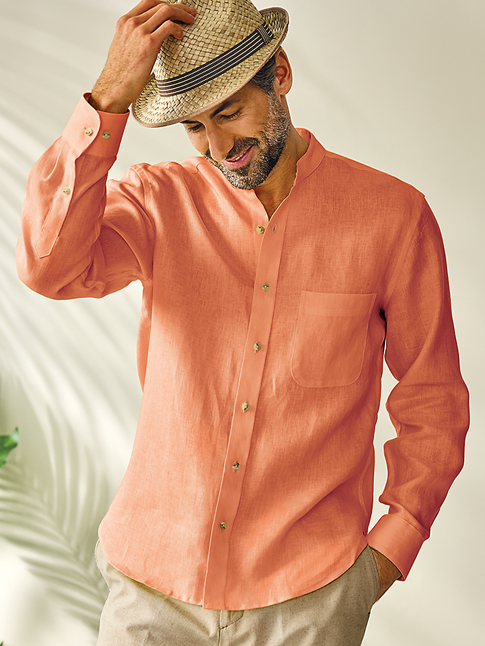 Alternate Image of Linen Solid Casual Shirt-7