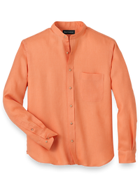 Linen Solid Casual Shirt - Coral