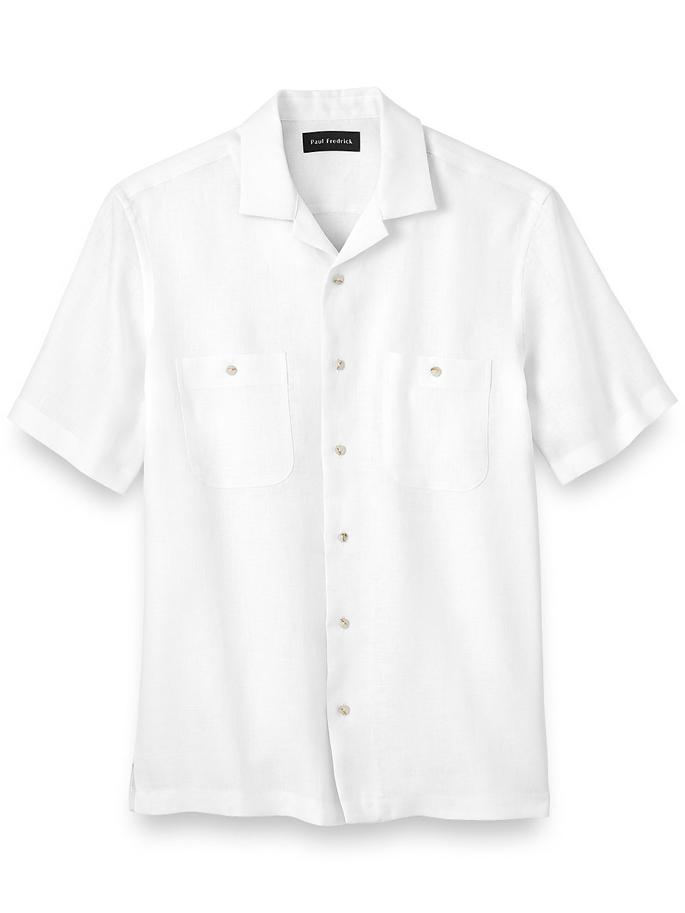 Product Image of Linen Solid Casual Shirt-White