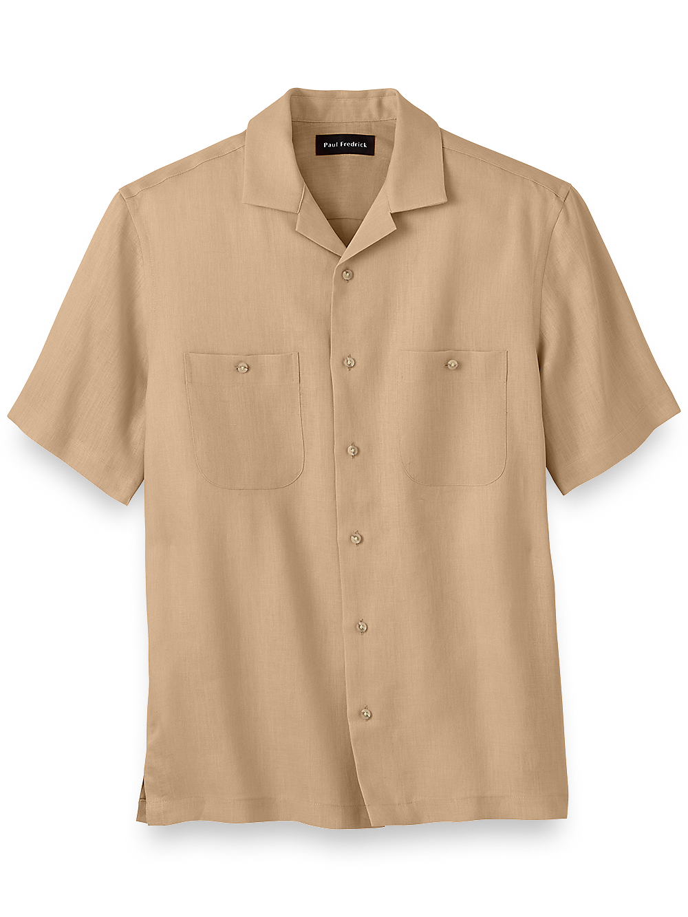 Product Image of Linen Solid Casual Shirt-Tan