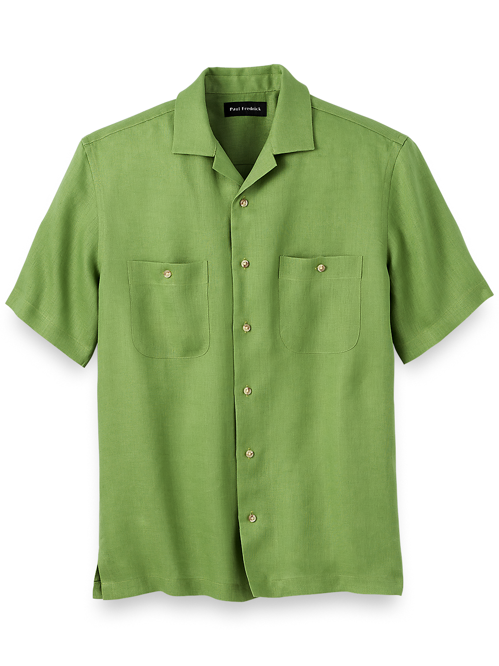 Product Image of Linen Solid Casual Shirt-Green