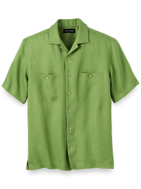 Linen Solid Casual Shirt - Green