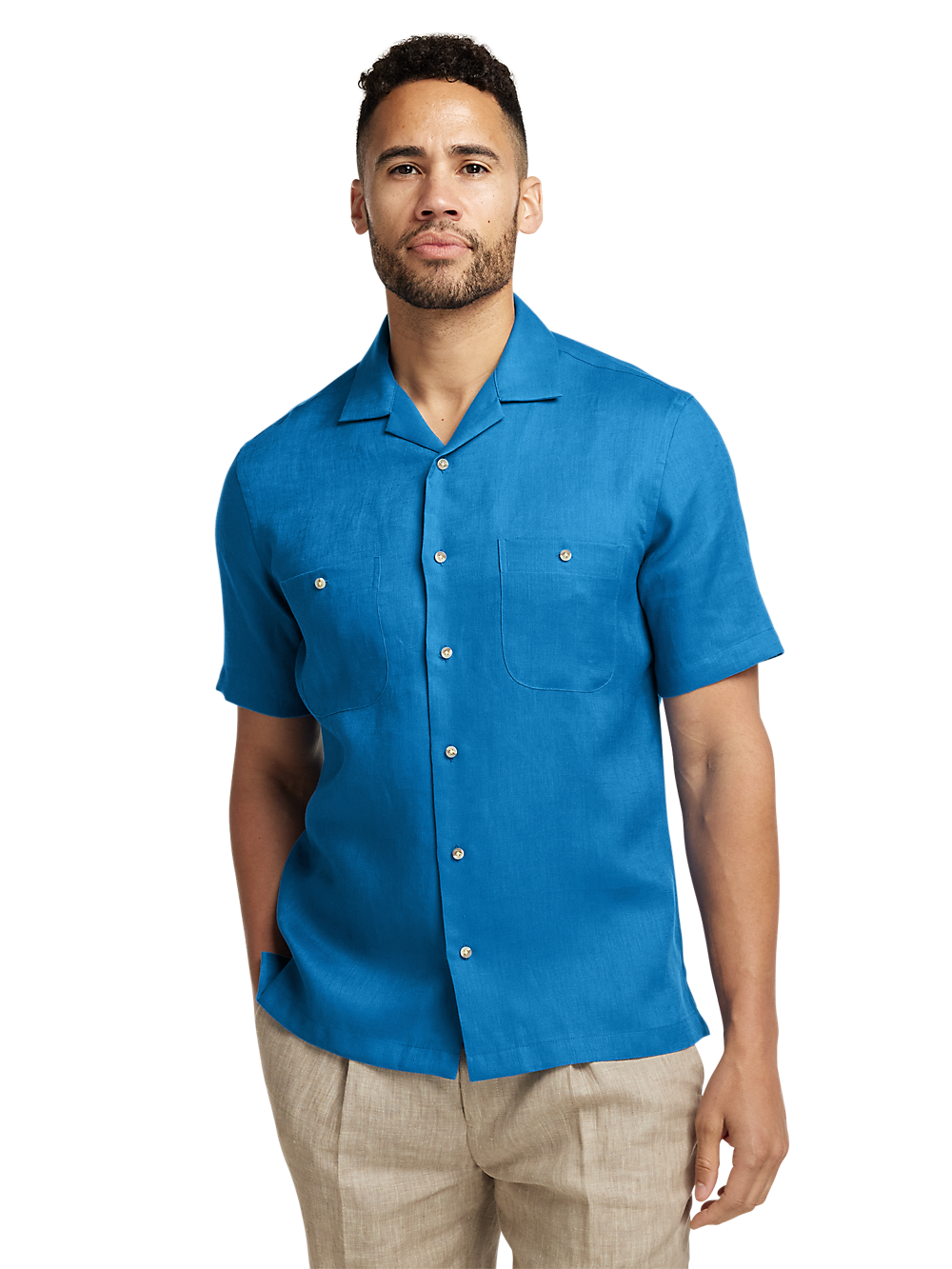 Alternate Image of Linen Solid Casual Shirt-1