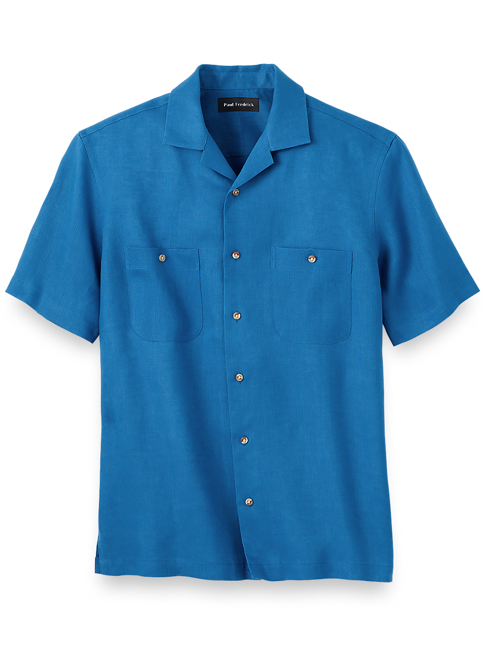 Product Image of Linen Solid Casual Shirt-Dark Blue