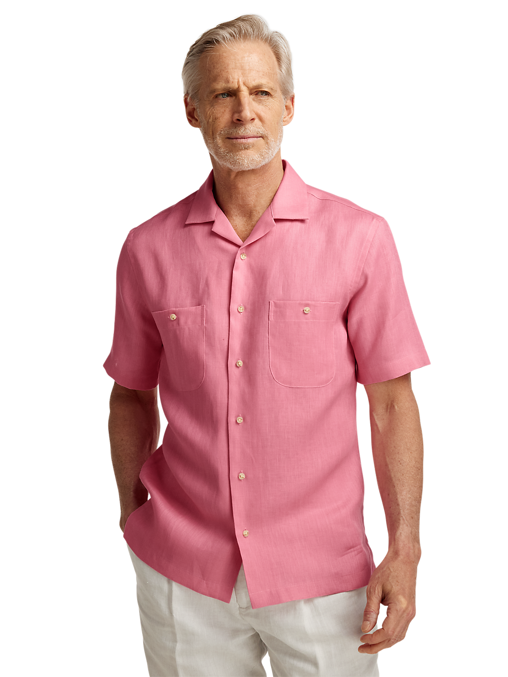 Alternate Image of Linen Solid Casual Shirt-1