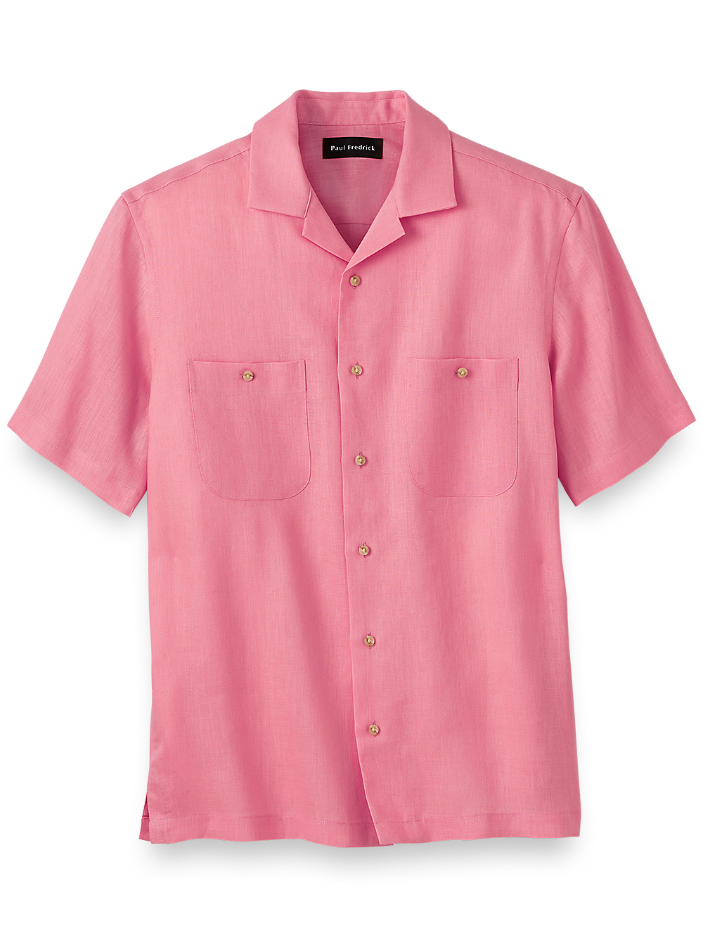 Product Image of Linen Solid Casual Shirt-Pink