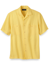 Linen Solid Casual Shirt - Yellow