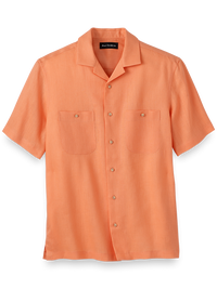 Linen Solid Casual Shirt - Coral