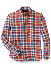 Linen Plaid Casual Shirt - Multi