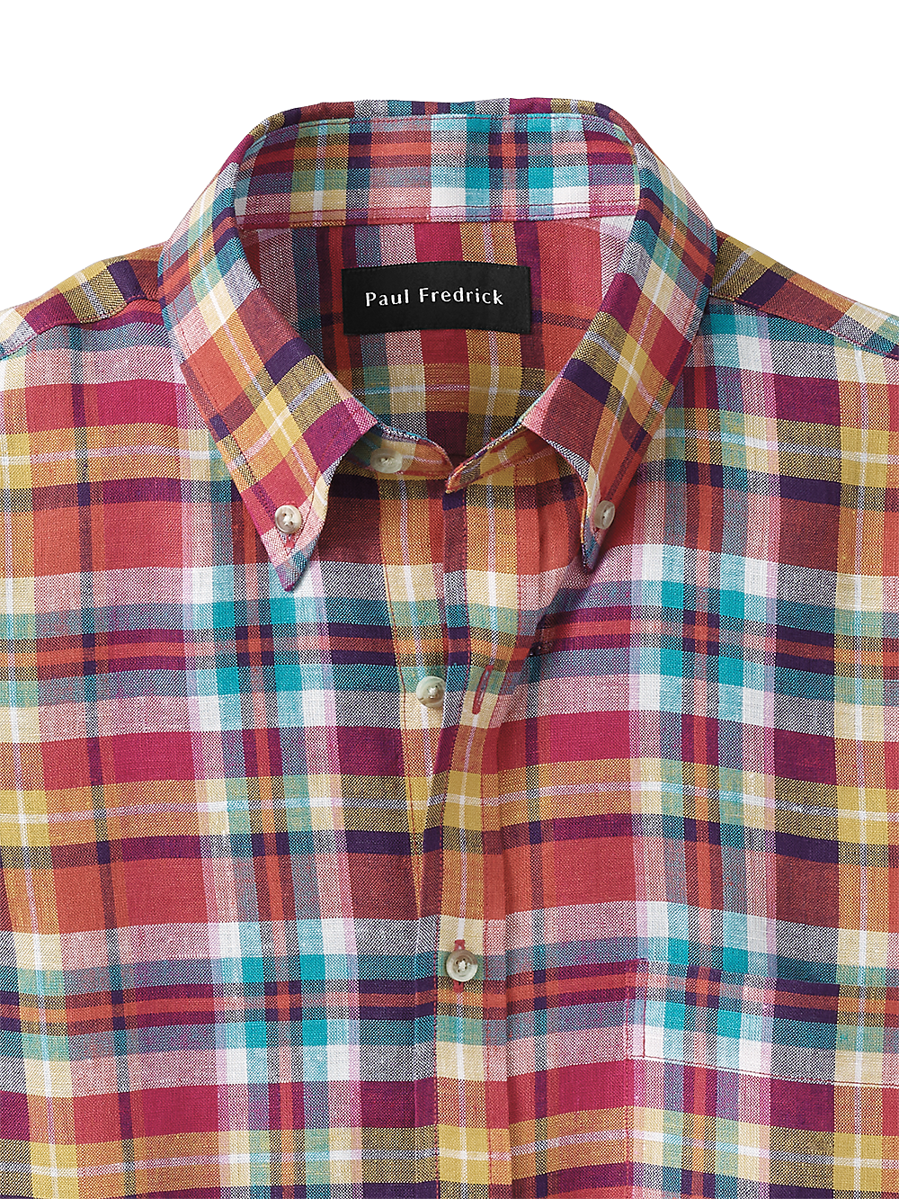 Alternate Image of Linen Plaid Casual Shirt-2