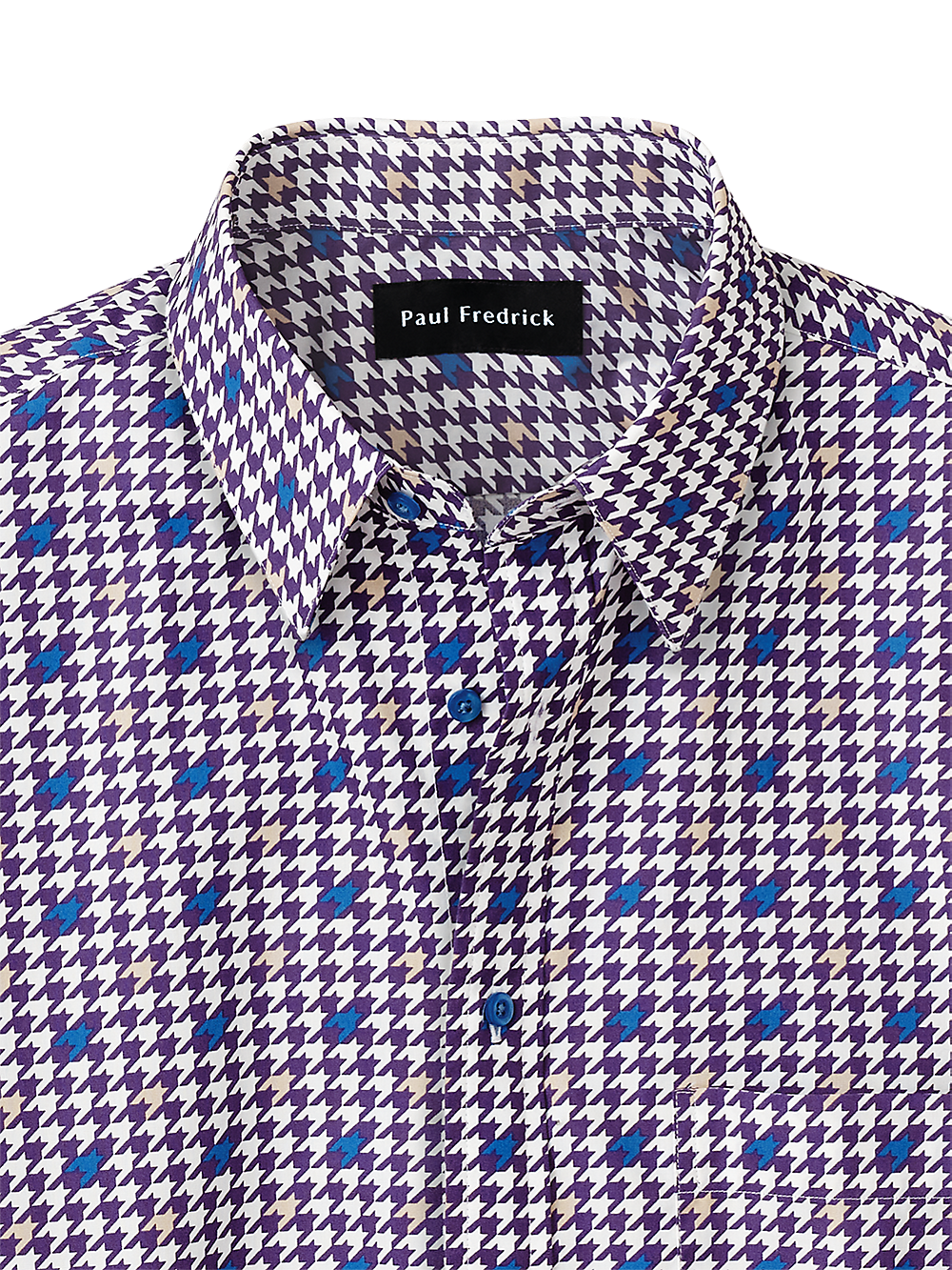 Alternate Image of Cotton Houndstooth Print Casual Shirt-1