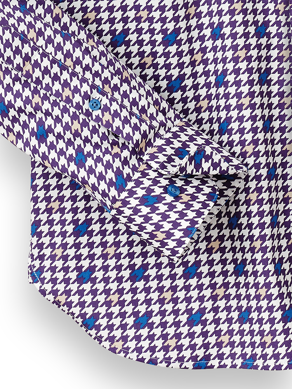 Alternate Image of Cotton Houndstooth Print Casual Shirt-2